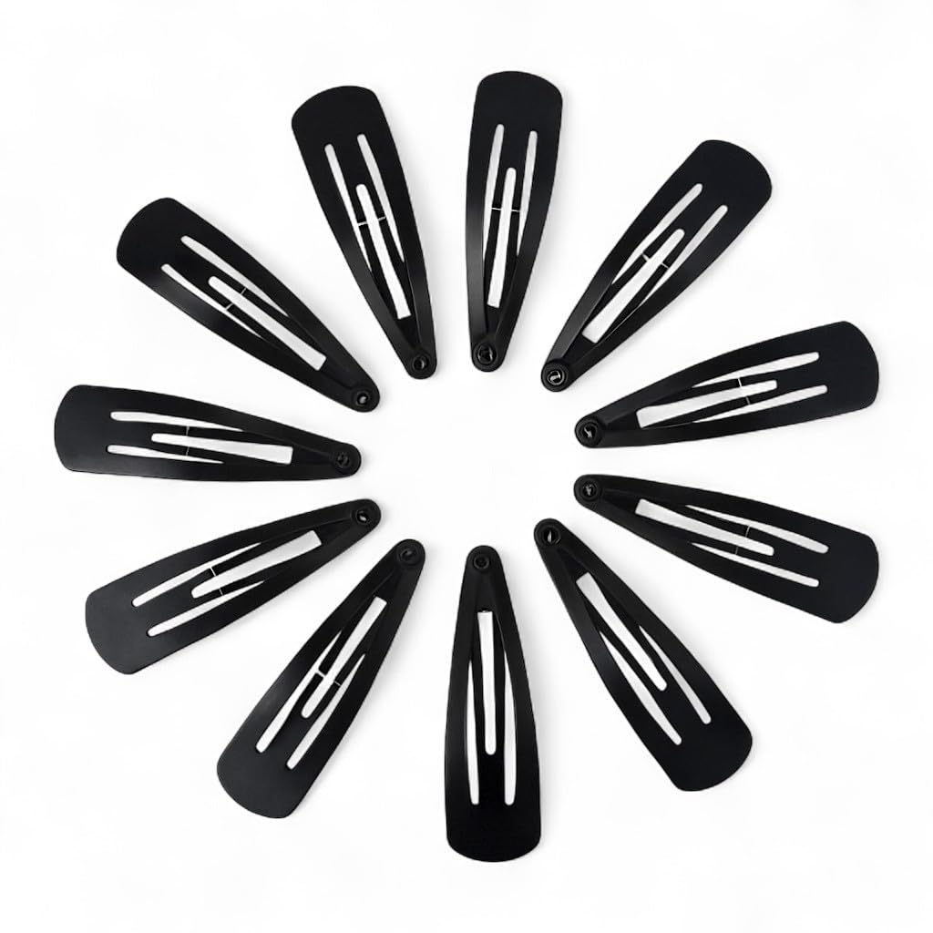 ACCESSHER Premium Black Tic Tac Hair Clips for Women & Girls | Strong Grip Snap Hair Pins | Stylish & Lightweight Hair Accessories for Daily, Party & Casual Styling-picture-39