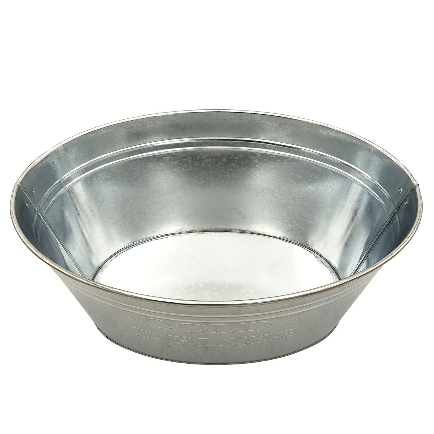 BURI Lot de 2 bacs à boisson avec anse - 24 l - En zinc étanche - Grand seau à champagne - Seau à glace pour fête de jardin