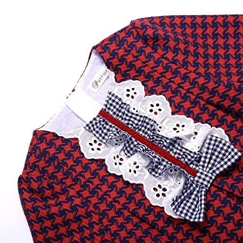 Pettigirl Girls Vintage Christmas Winter Red Plaid Casual Clothes Kids Toddler Pretty Fashion Birthday Party Dresses4