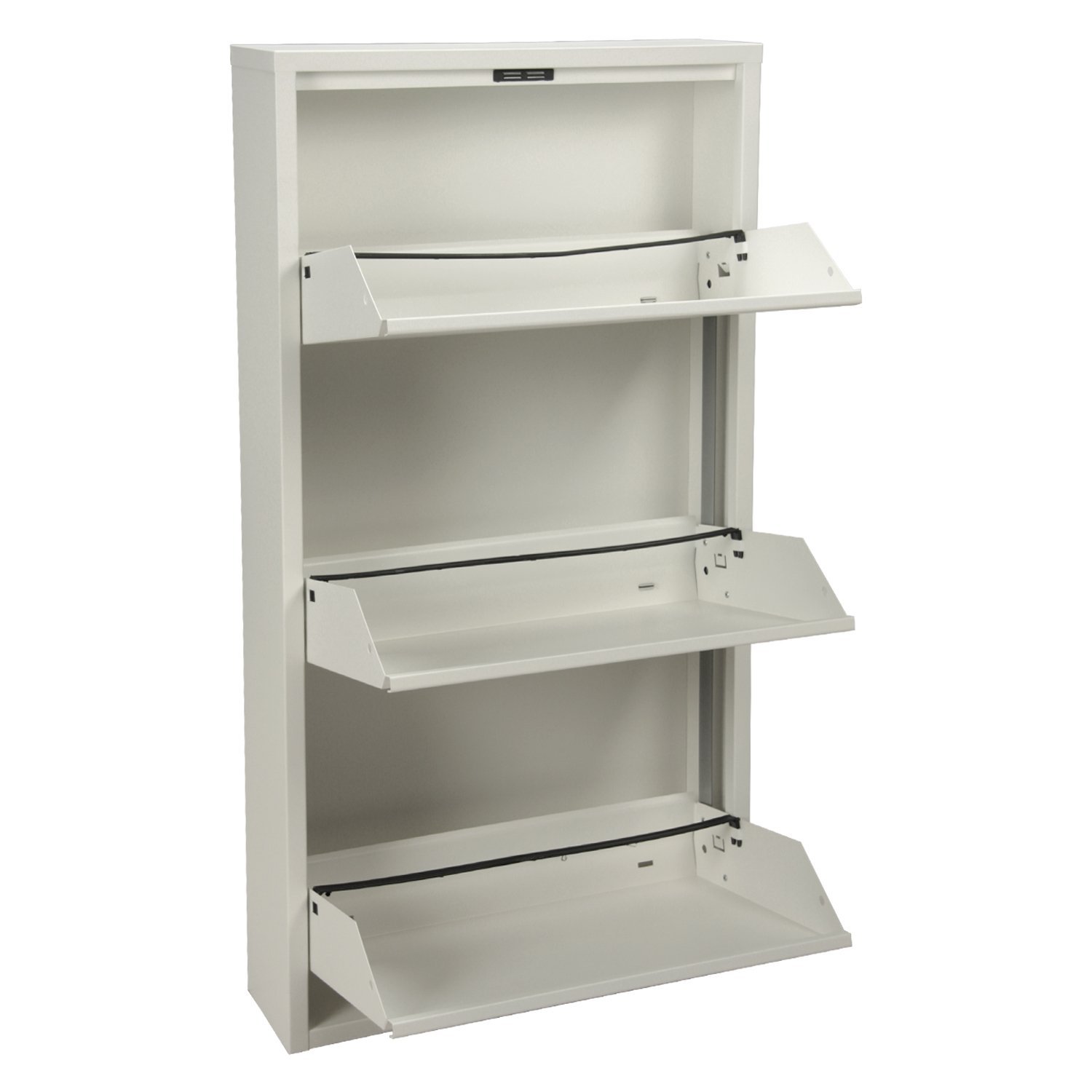 Scarpiera in Metallo 3 cassetti Bianco, 103 X 50 X 15 Cm