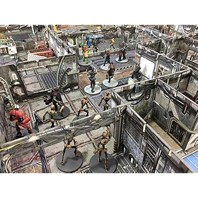 Battle Systems BSGCSC001 Core Space Starter Set - 20 x 28mm Miniatures - Board Game - Neoprene Gaming Mat - Modular 3D Terrain