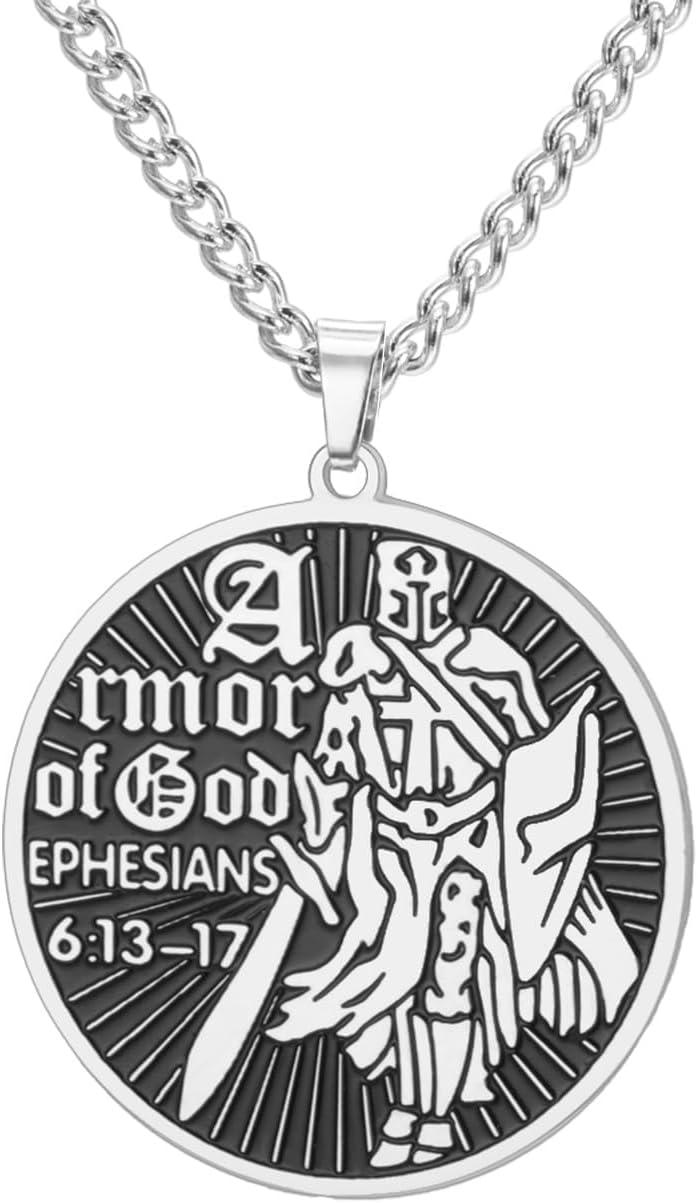 Dreamtimes Knights Templar Necklace Stainless Steel for Men Women Crusader Cross Pendant with Chain Bold Religious Jewelry Symbolic Medieval Templar Cross Necklace