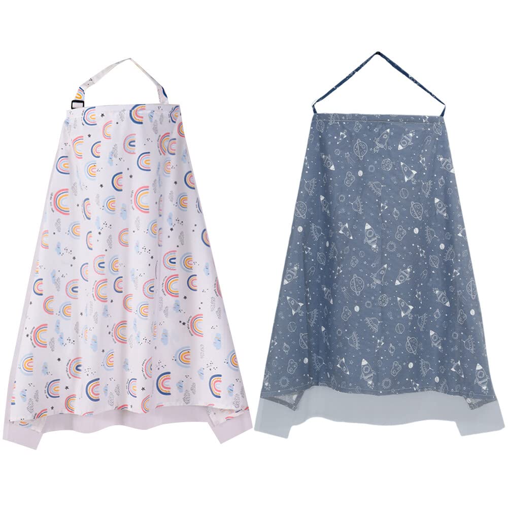 2 Pack Baby Nursing Cover With Wire Hoop Full Privacy