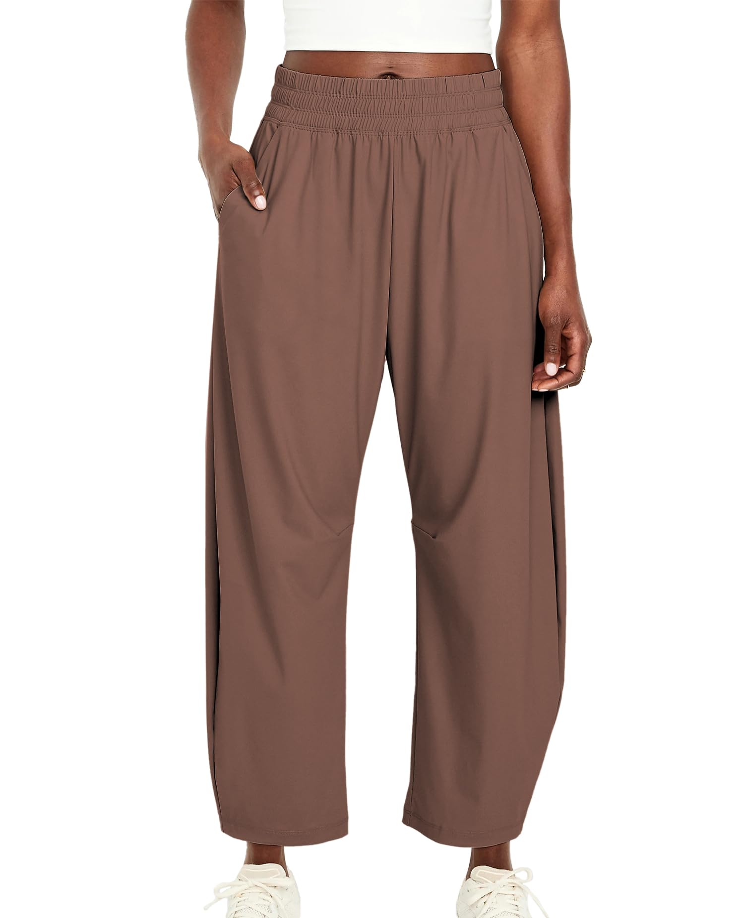 Barrel Pants Women Baggy Wide Leg Elastic Waisted Sweatpants Athletic Clothes Lounge Palazzo Trousers with Pockets