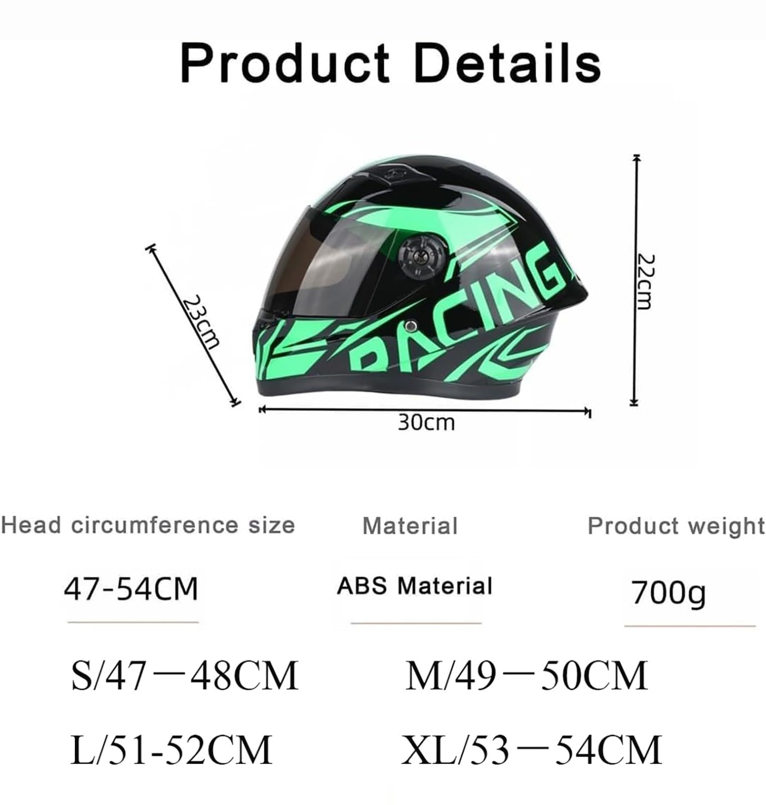 Casco Integrale Da Moto Per Bambini,Omologato ECE,Casco Per Scooter Elettrico, Motocross, ATV, Dirt Bike,Go-Kart,4 Ruote, Fuoristrada, Casco Da Moto Per Bambini Dai 3 Ai 12 Anni 6,XL/{53~54cm}