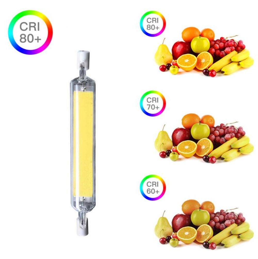 R7S 78mm LED Bulbs 3 Pack Dimmable 15W(Equivalent to 150W Halogen Replacement)Cool White 6000K R7S COB LED Bulbs J-Type 120V T3 R7s Base Double Ended Flood Light for Work Lamp Base Tube Work Lighting