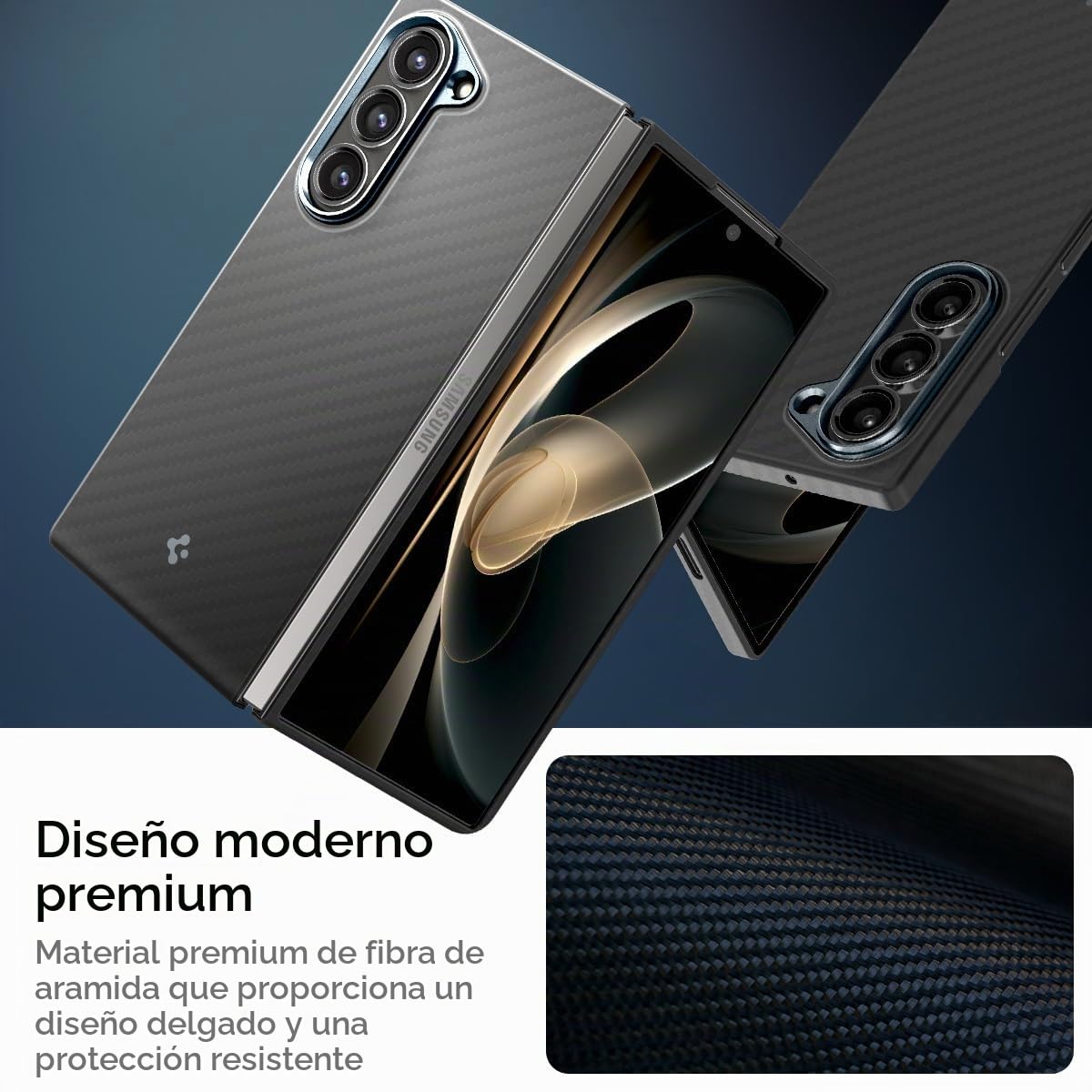 Spigen Funda Air Skin Aramid para Samsung Samsung Galaxy Z Fold 6 | Negro