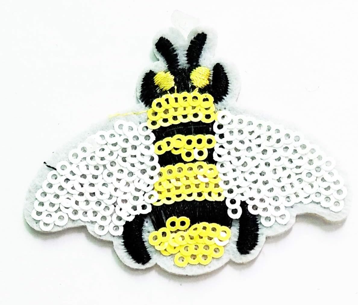 Nipitshop Patches Jumbo Red bee Bee Flies Animal Insects eat Fruit Pollen Cartoon Embroidered Appliques Patch Sew Iron on Badge Patch for Cloth Decoration Happy Birthday Gift (Bee22)