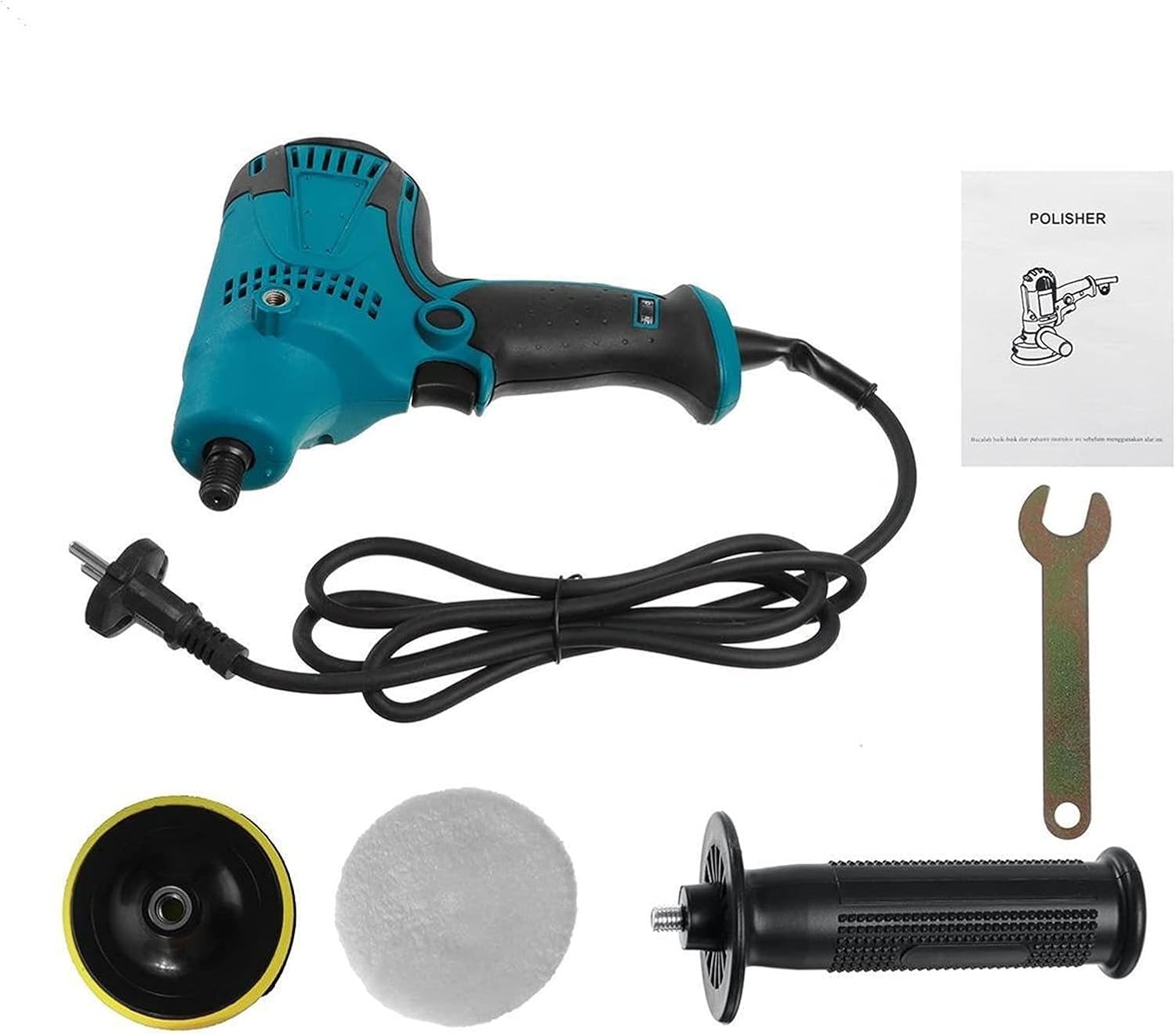 Polisher 1000W Adjustable Speed Polisher Car Machine Waxing Machine Auto Furniture Polishing Tool Grinding Machin Use to Car Polish (Color : Type 2 Plug Type : E-U) (1 E)