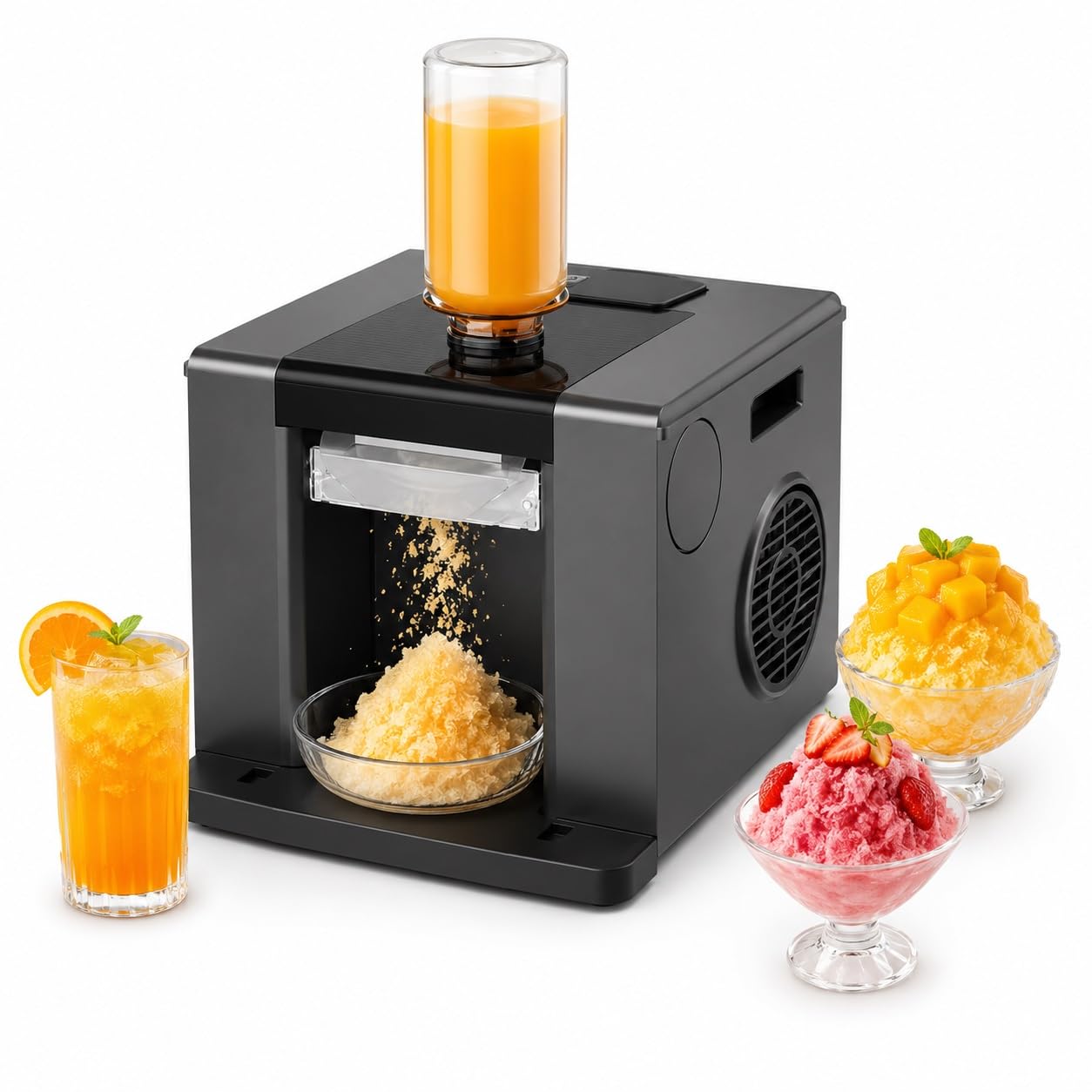 Máquina De Hacer Hielo En Nieve, Máquina De Afeitar De Hielo Comercial | Máquina de hacer hielo en escamas,Potencia 350W,3 velocidades ajustables, control de porciones, for té de burbujas