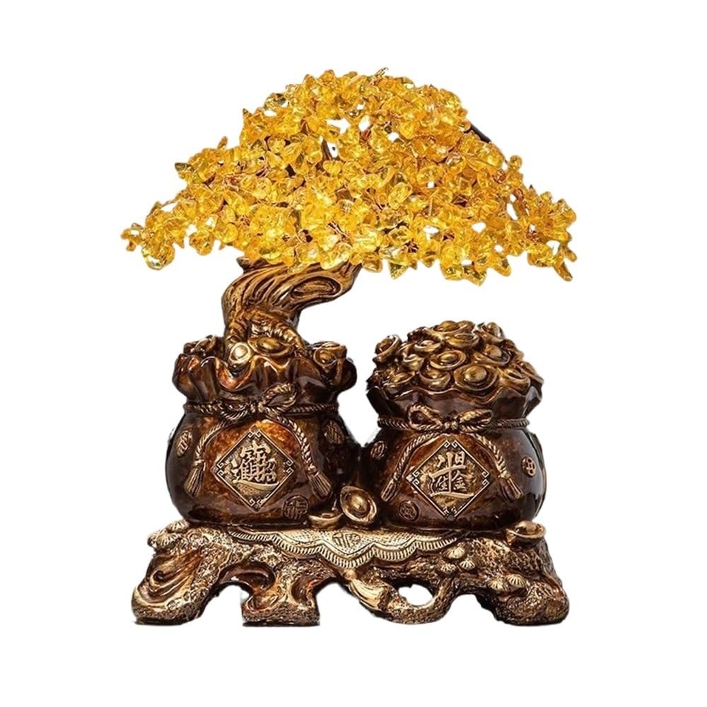 Arbre Feng Shui en cristal pour décor de table et ambiance sereine dans le salon