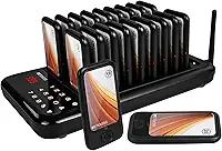 Retekess Sistema De Pager Para Restaurantes Td173, Campainhas Restaurantes, Adesivos Personalizados, 20 Pagers Com Campainha Vibratória E Flash Praças Alimentação, Hotéis Igrejas