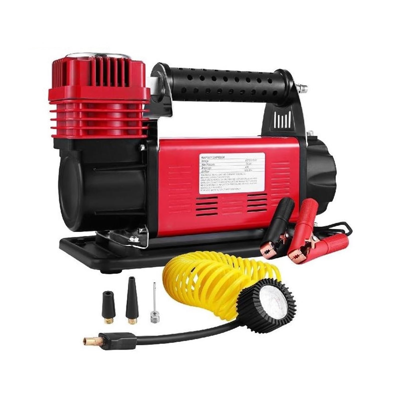 Compressore d'aria portatile da 12 V, pompa for pneumatici, gonfiatore for auto, 160 l/min, 150 psi, gonfiaggio automatico monostadio for SUV, camper, biciclette Per principianti del fai da te