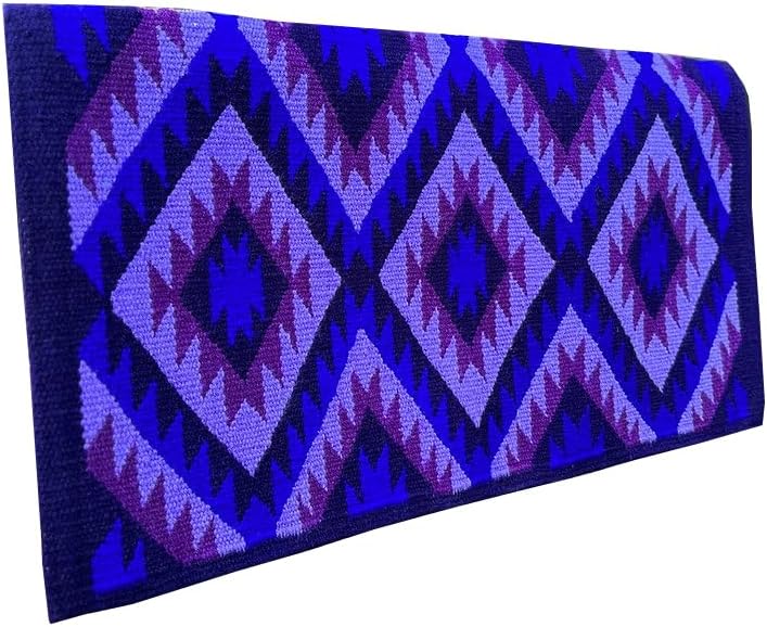 HUMAYL Saddlery Saddle Pad/Blanket for Horses Western Show Horse Saddle Blanket New Zealand Design Handmade Wool Saddle Blanket Top Wool Saddle Pad Regular Size : 34" L x 36" W x 1" inches PAD0441