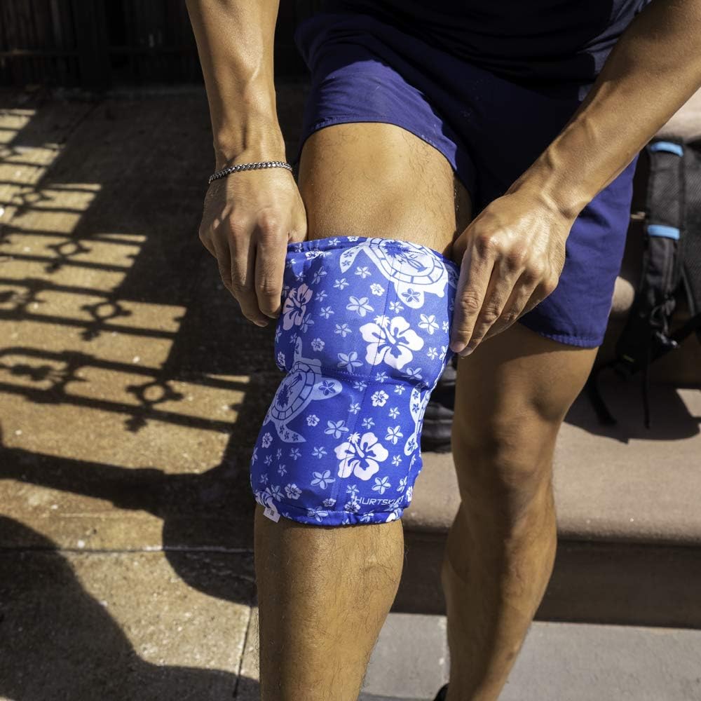 HurtSkurt® Premium Ice Therapy Sleeve – Turtle Bay Medium – Stretch-Fit Wearable Cold Compression Wrap for Knee, Leg, Elbow & Ankle Recovery