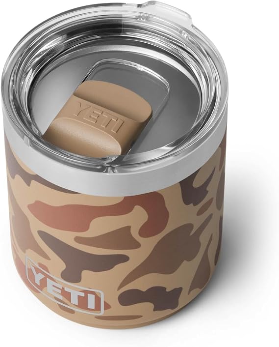 YETI Rambler 10 oz Stackable Lowball 2.0, Vacuum Insulated, Stainless Steel with MagSlider Lid, Wetlands Camo