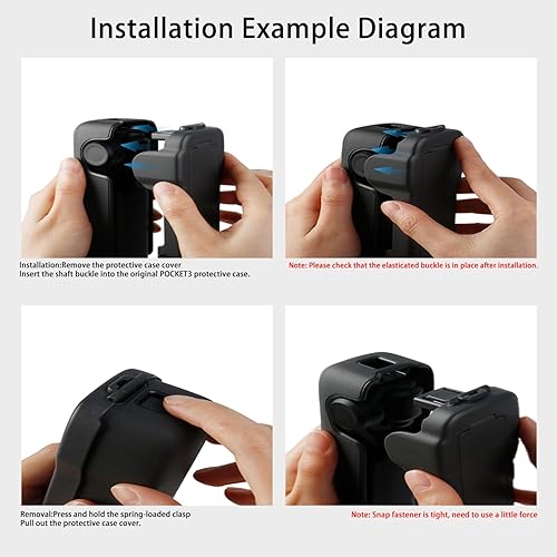 Miniatura 7 de Pocket 3 - Funda protectora para DJI Osmo Pocket 3 accesorios, 4 ranuras de almacenamiento de filtro CPLND, protege el cardán Pocket 3 de impactos,