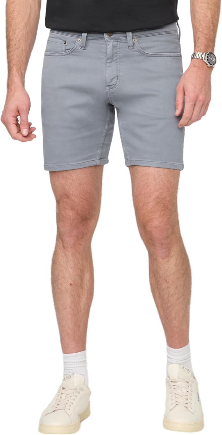 DUER Men's No Sweat Hybrid Short, 5-Pocket Cotton Commuter Bottoms with Reinforced Gusset