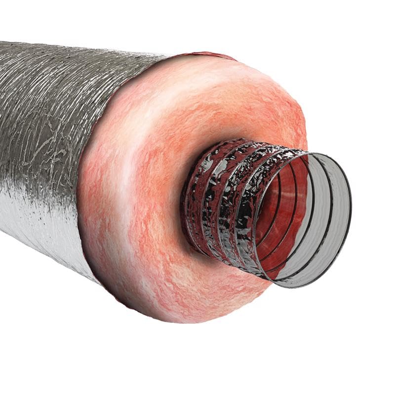 MEA-0425-6 MEA Air Duct, Polyester Core, Metalized Outer Jacket, 4-in. x 25-Ft. - Quantity 1