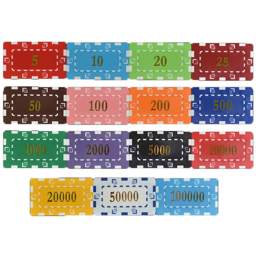 Amazon.co.jp: 25pcs 32g鉄/absスクエアポーカーチップ、カジノゲーム