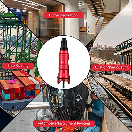 JUSTOOL Profi Nietaufsatz Nietmutternaufsatz Elektrisch Niet-Gerät für Akkuschrauber oder Bohrmaschine für 2,4-6,4mm… – Bild 8