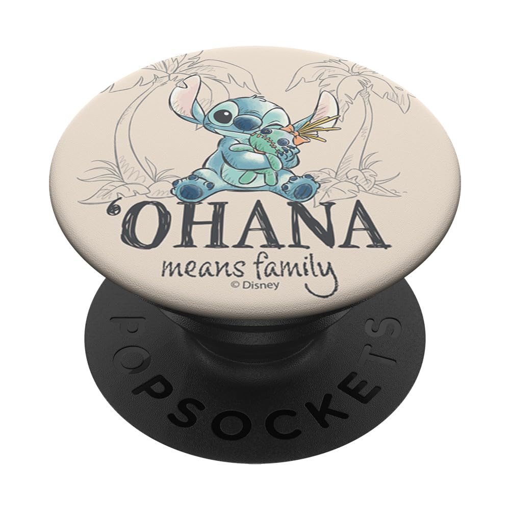 Disney Lilo & Stitch Ohana Means Family Sketch Logo PopSockets Adhesive PopGrip