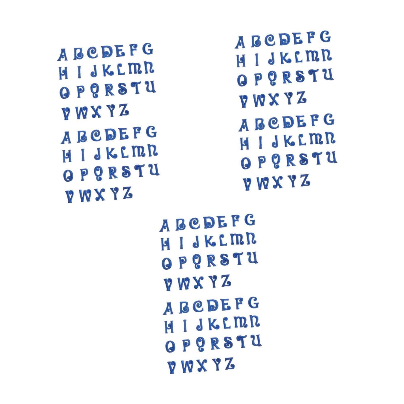 OSALADI 3 Series 3 Juegos De Parches De Tela Con Bordado De Letras Pegatinas Para Espinillas Parches De Reparación Parches De Letras Universitarias Parches Personalizados 52 piezas x 3