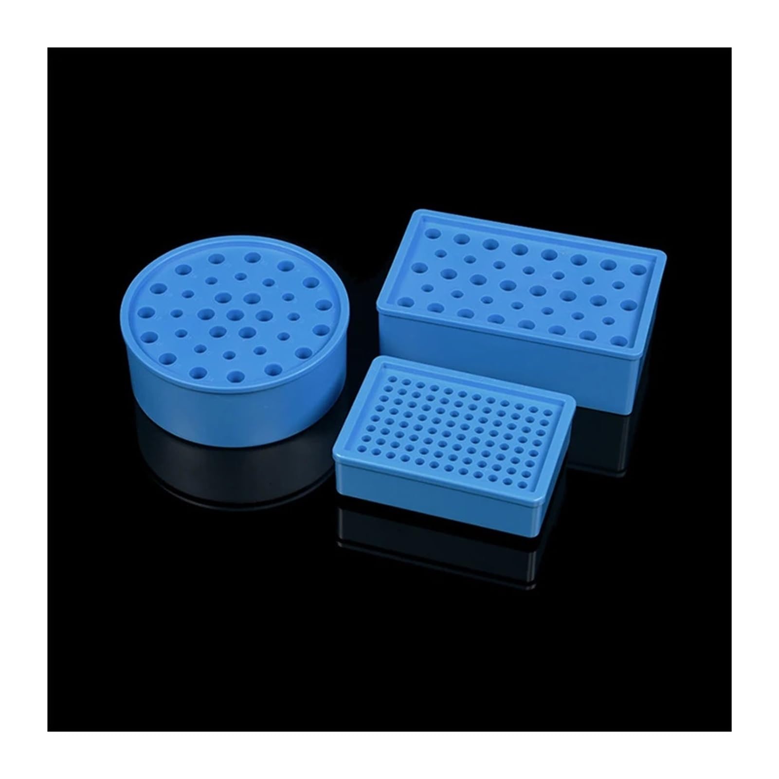 Caja de hielo de plástico for laboratorio, estante de almacenamiento de tubos de centrífuga PCR, suministros de laboratorio, 0,2/0,5/1,5/2ml, 1 unidad(38holes)