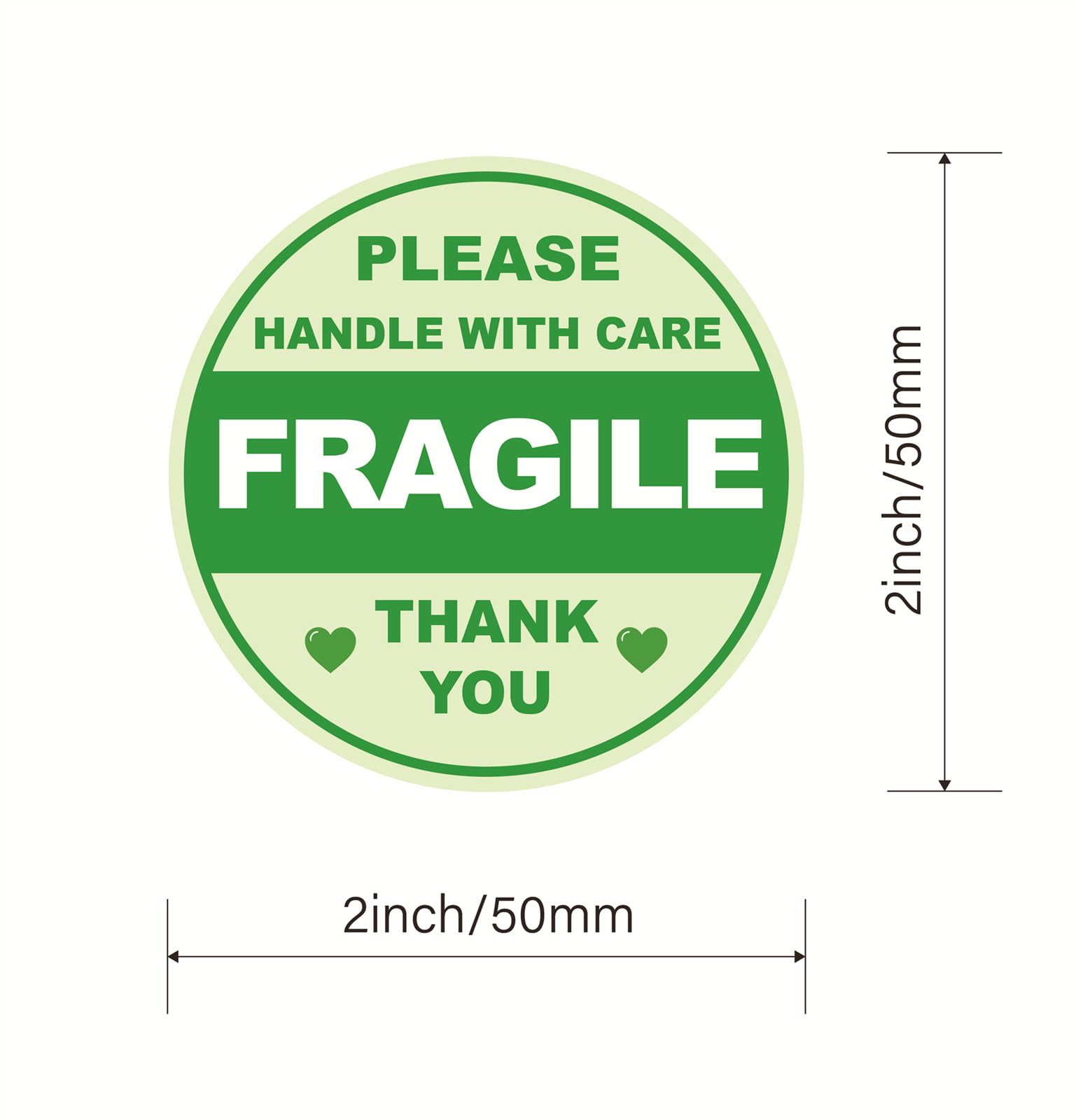 Amazon.com: Fragile Sticker,2inch 300pcs Green Fragile Shipping