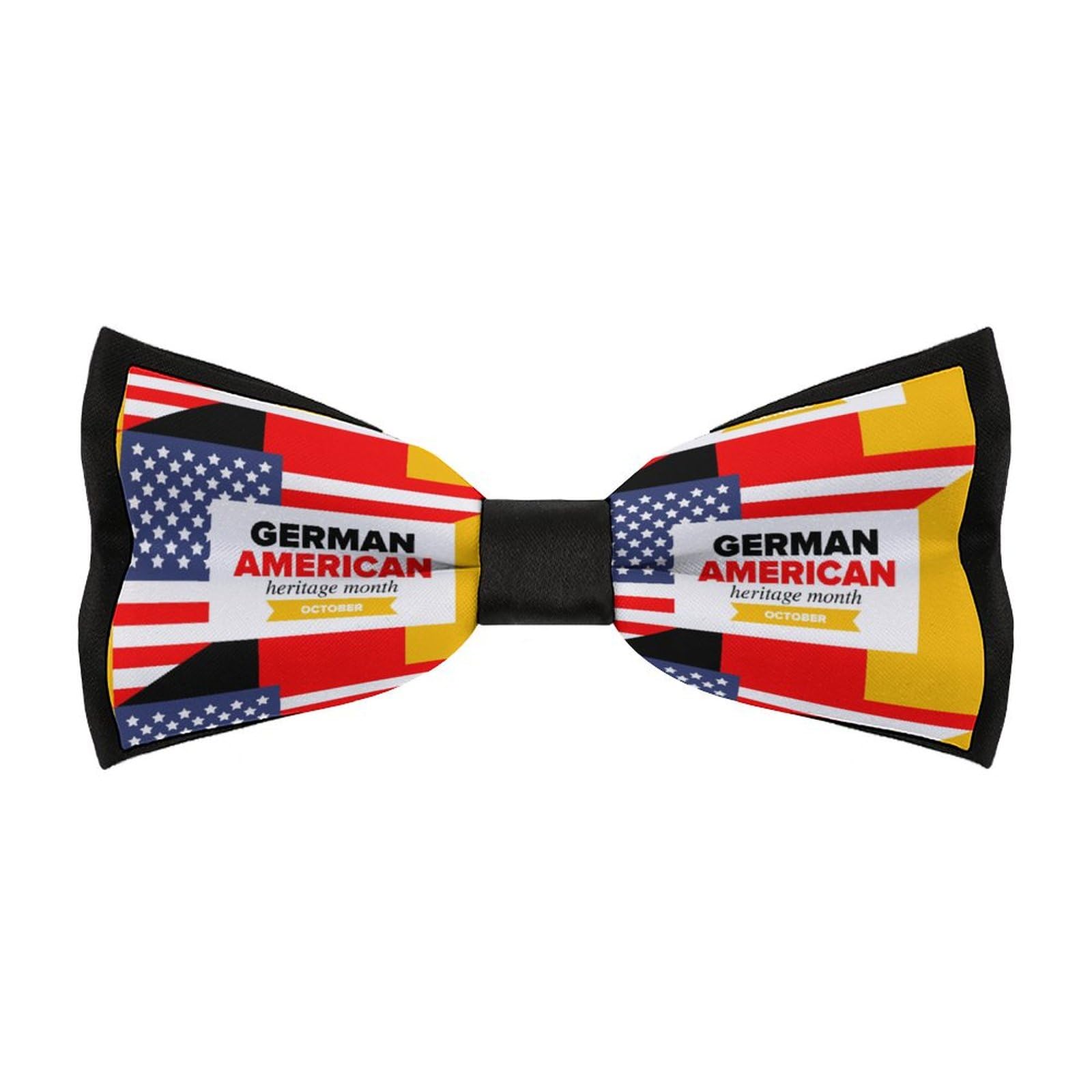 JYYAU German American Heritage Month Bow Tie Adjustable Necktie For Men Business Fashion Pre-tied Tie Neckwear Novelty Accessory For Weddings Party Festival