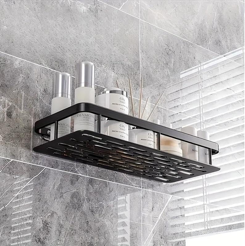 Miniatura 6 de Dyale Estante de baño, juego de organizador de ducha colgante sin taladro, organizador de ahorro de espacio con gancho, accesorios de baño,