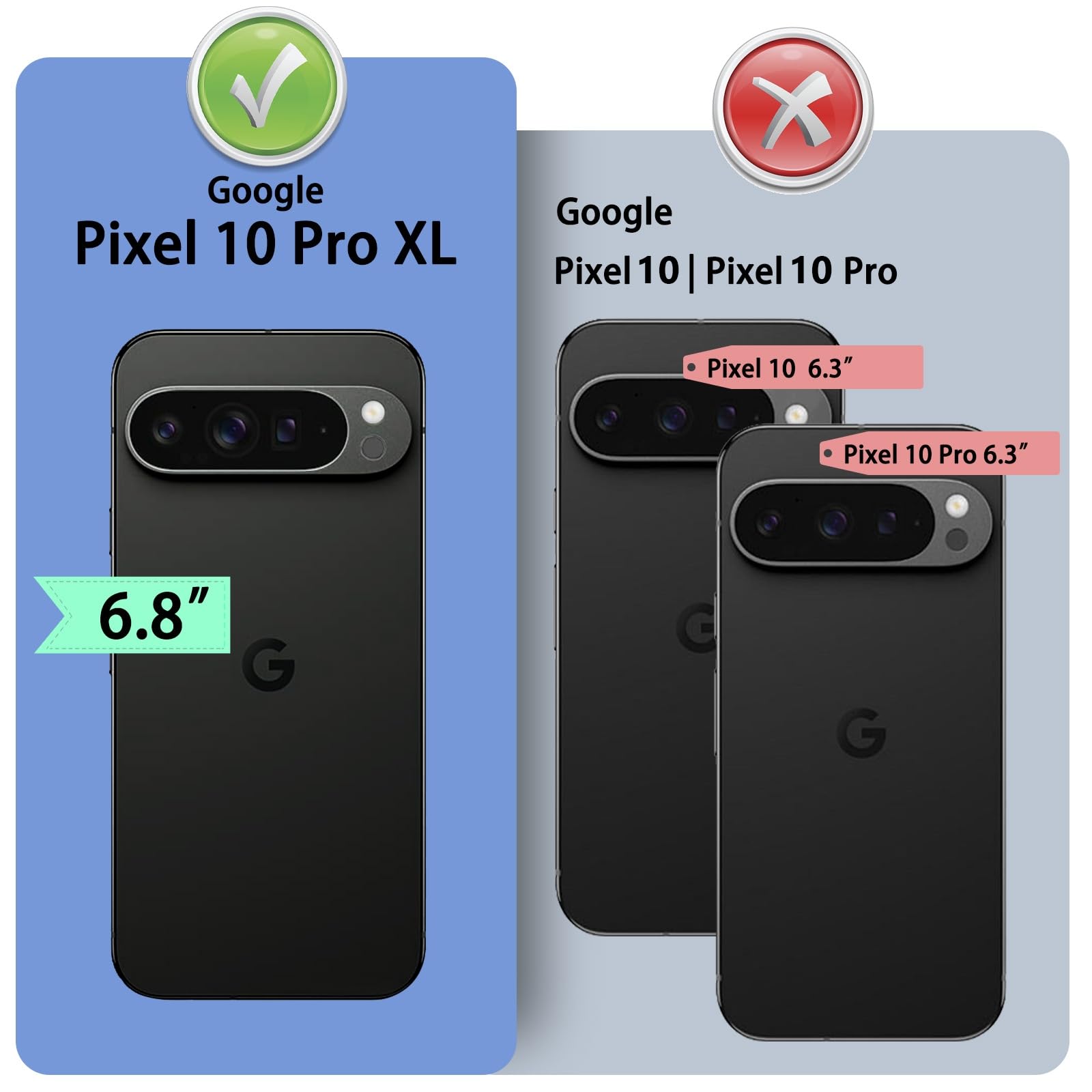 Compatible with Google Pixel 10 Pro XL 6.8" Genuine Leather Wallet case【RFID Blocking】【4 Credit Card Holder】【Real Leather】 Flip Phone case Cover Women Men for Pixel 10 Pro XL case Light Brown