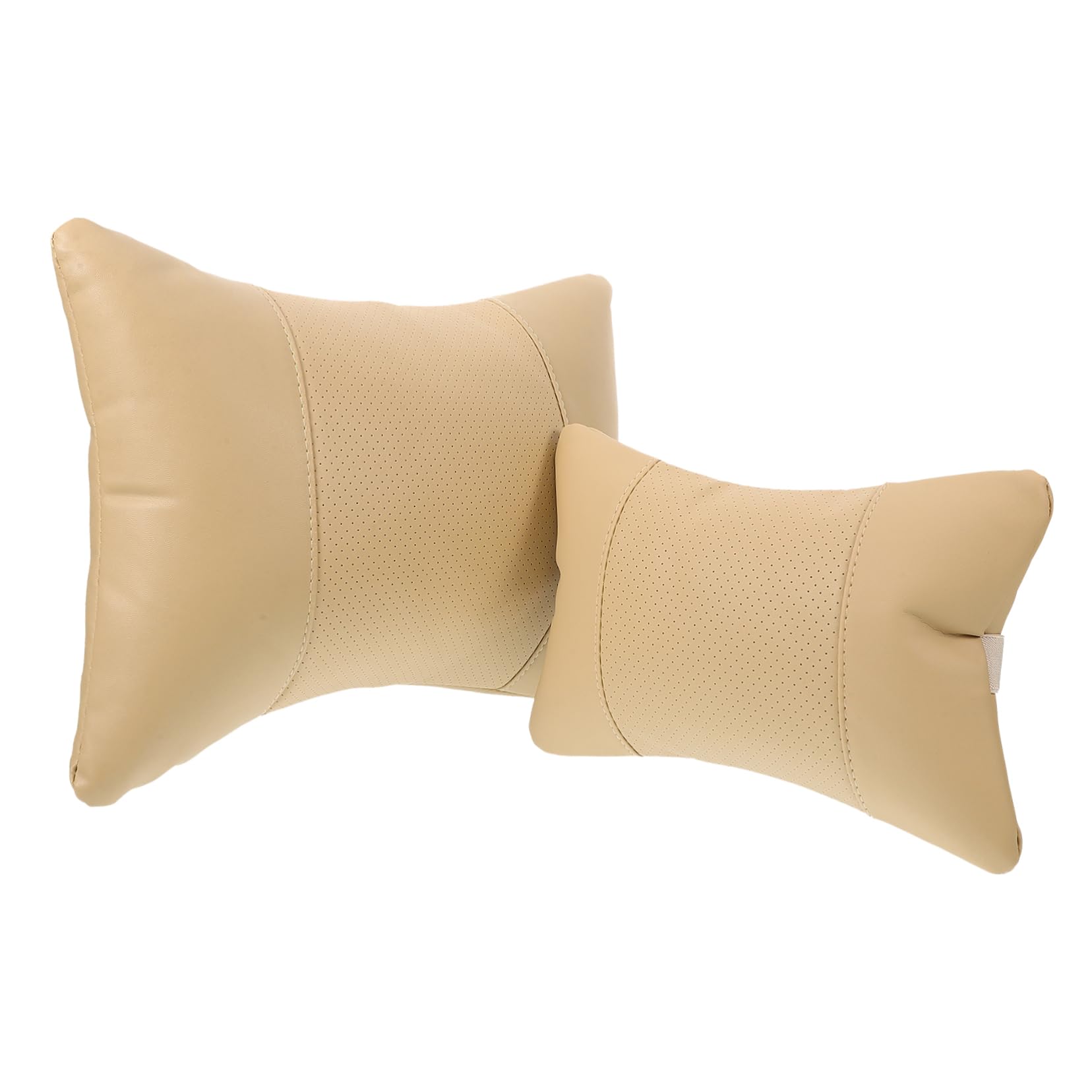 Coussin de soutien cervical voiture beige lot de 2 oreillers ergonomiques auto pour long trajet