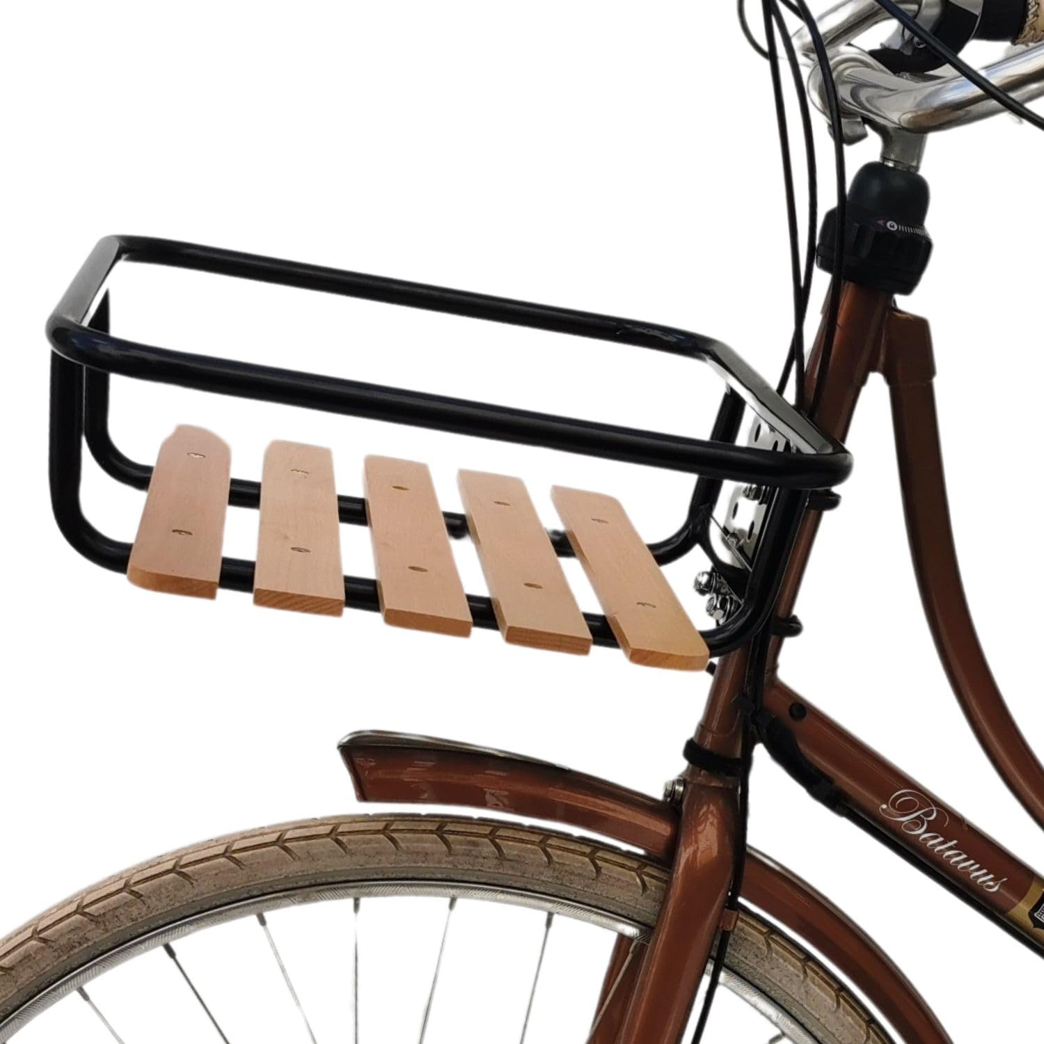 Red Loon Frontgepäckträger + Fahrradkorb XL Pro | Gepäckträger Vorderrad | Front Loader | Rattanlook Seegras | Gepäckträgerkorb