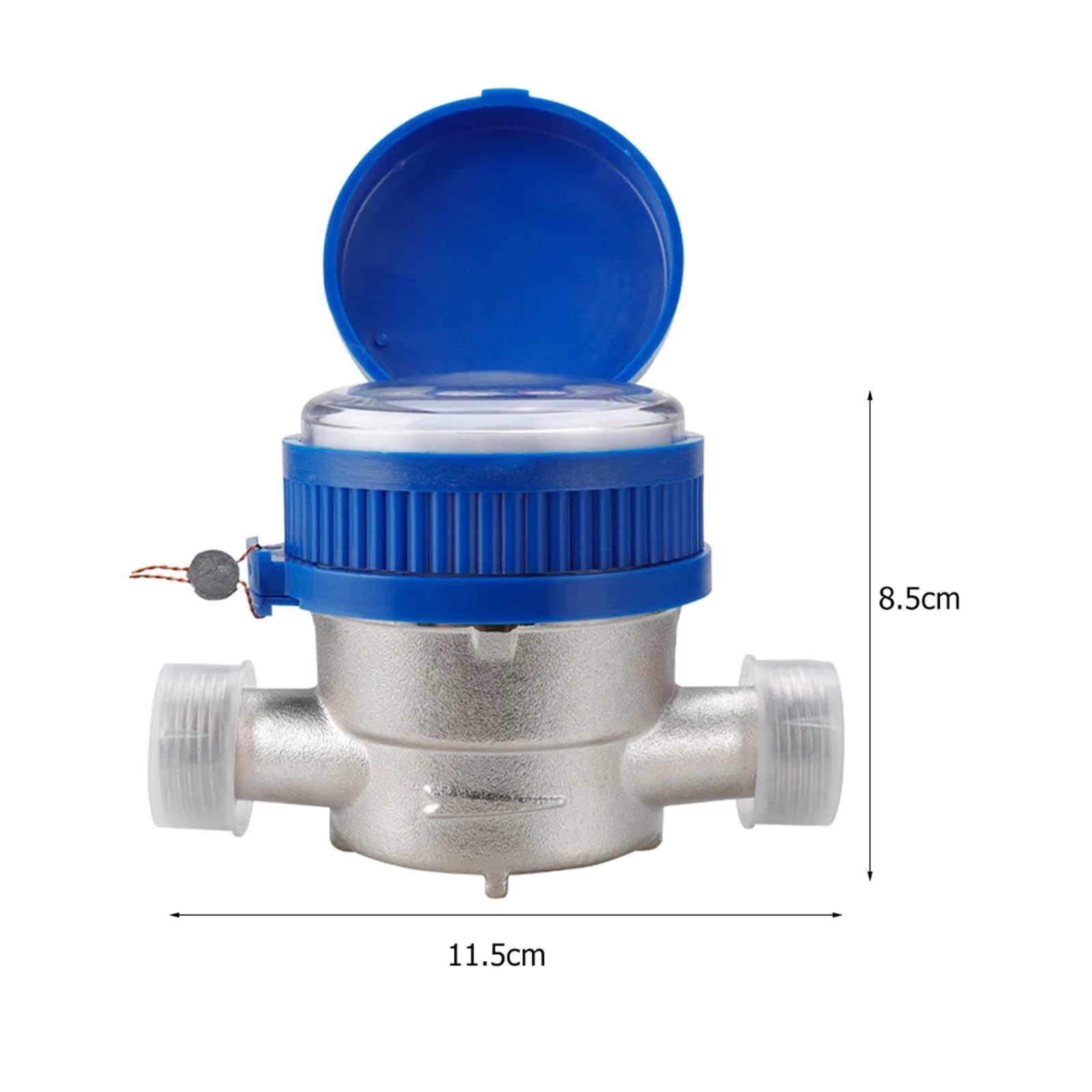 Flow Sensor Meter Digital Pipeline Water Flow Smart Water Meter Digital Display Pointer Flow Measuring Instruments Home Measuring Tools with Copper Fittings