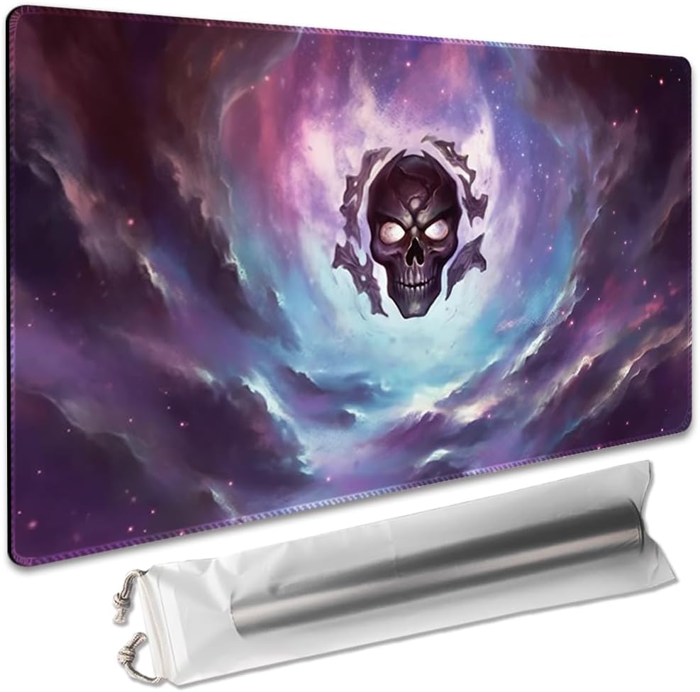Premium Board Game 24x14in TCG Playmat Compatible for OCG CCG RPG MTG Play Mats,Mousepad Desk Mat (Death Fear)