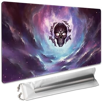 SIXTORE Premium Board Game 24x14in TCG Playmat Compatible for OCG CCG RPG MTG Play Mats,Mousepad Desk Mat (Death Fear)