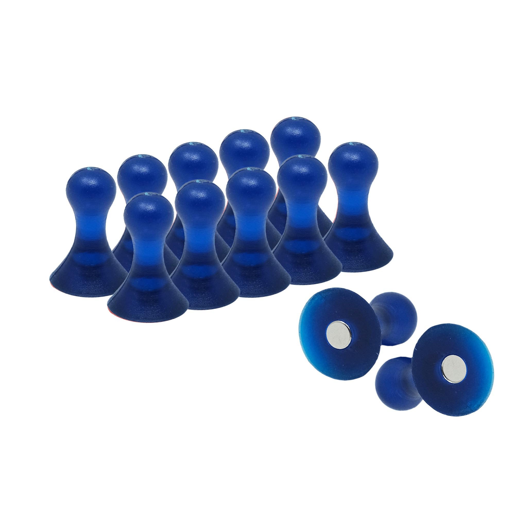 Large Navy Blue Skittle Magnets for Fridge, Whiteboard, Noticeboard, Filing Cabinet - Pack of 6