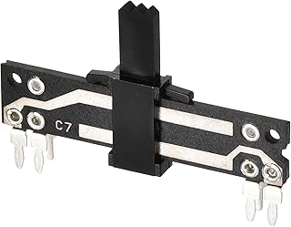 uxcell Fader Variable Resistors Mixer 40mm Straight Slide Potentiometer B50K Ohm Dual Channel 2pcs