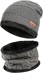 Fitness Mantra® Sports Winters Cap & Muffler for Men & Women| Beanie Cap| 1 Set| (Multicolor)