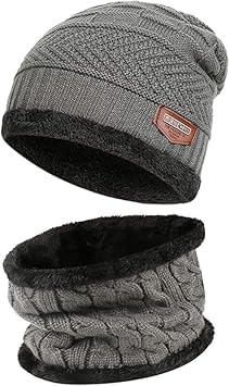 Fitness Mantra® Sports Winters Cap & Muffler for Men & Women| Beanie Cap| 1 Set| (Multicolor) - image, photos