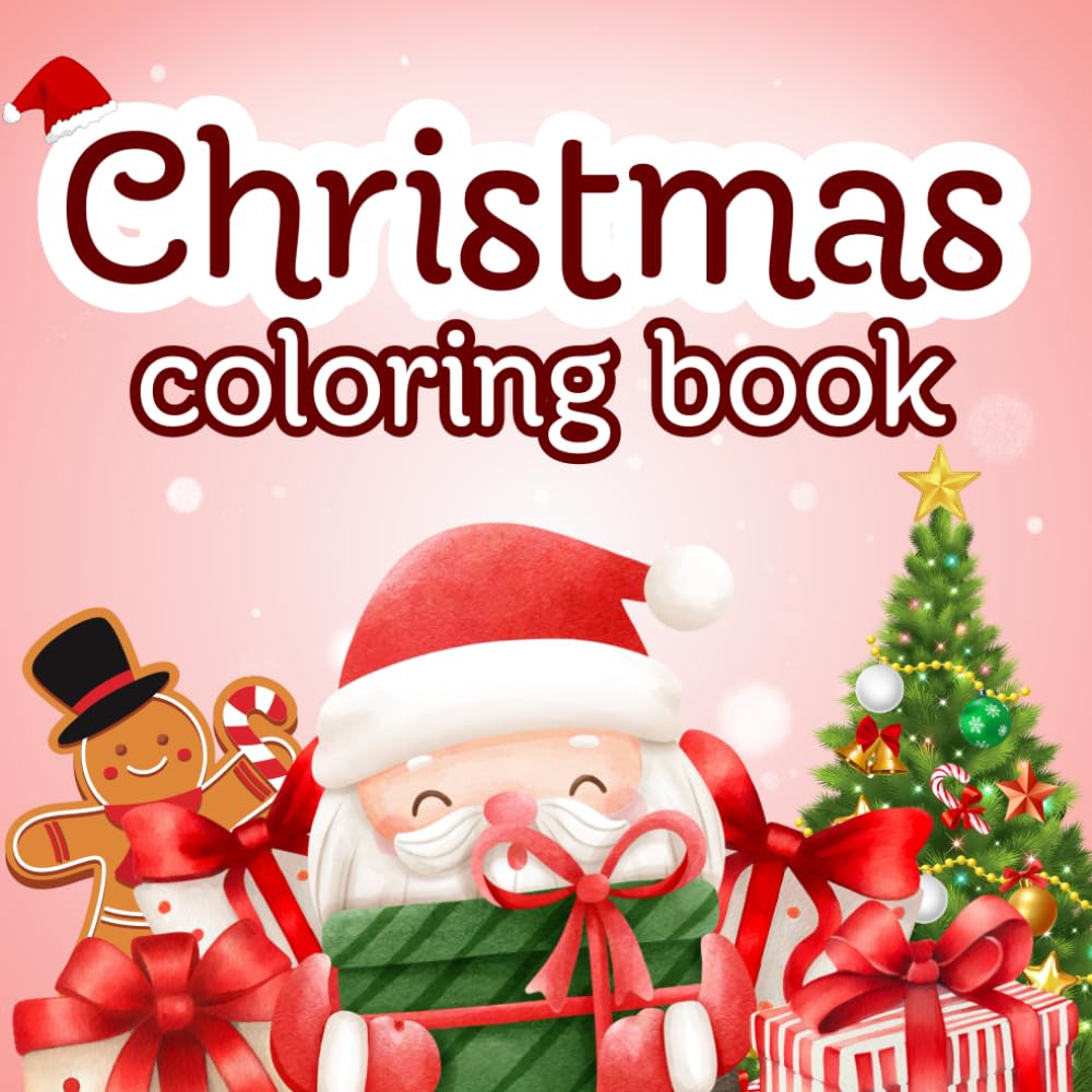 Christmas Coloring Book with vocabulary for Kids: 60+ Pages Simple Coloring Pages with vocabulary for Toddlers & Young Children