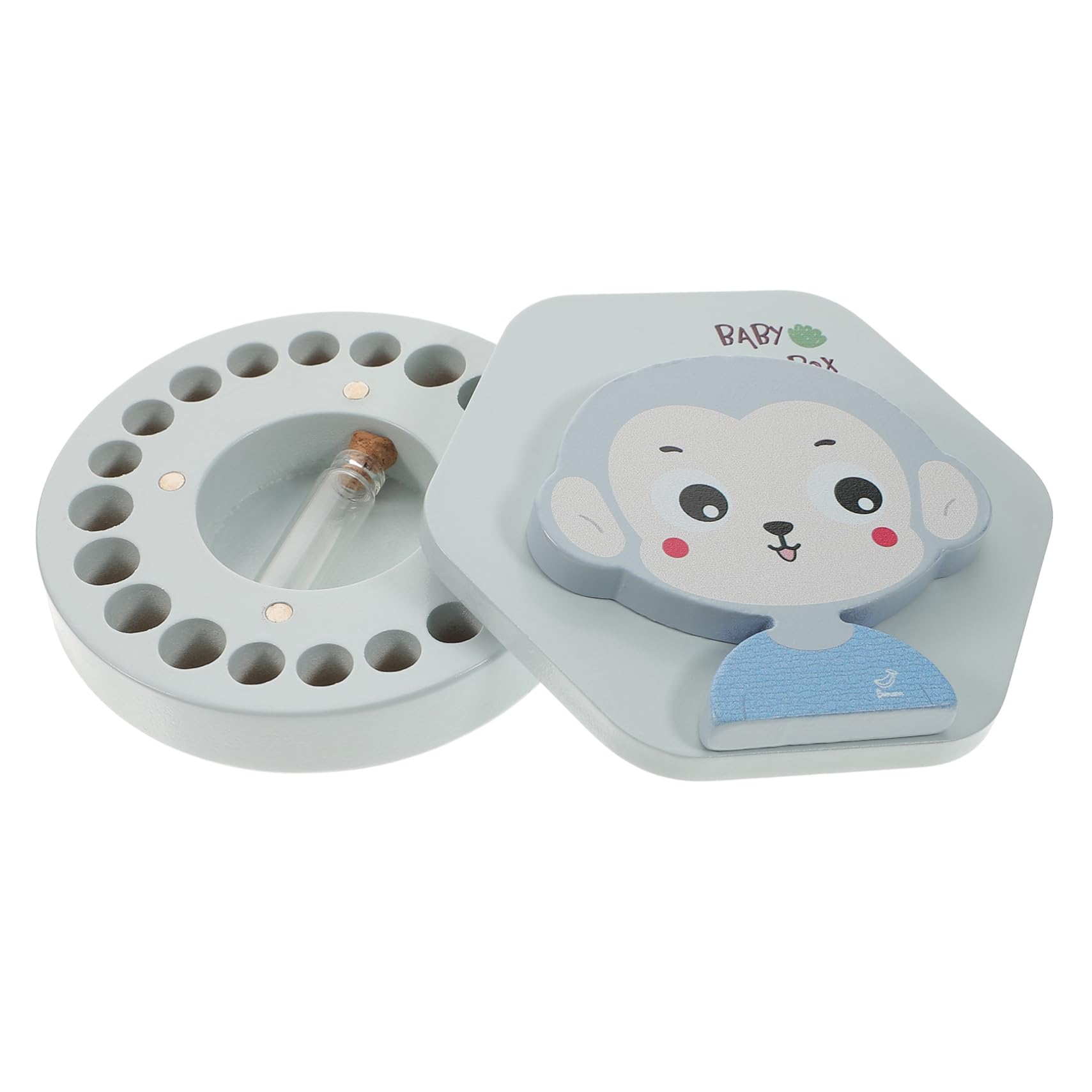 PRETYZOOM Baby Tooth Case Wood Tooth Keepsake Box Baby Tooth Fairy Wooden Boys and Girls Tooth Box