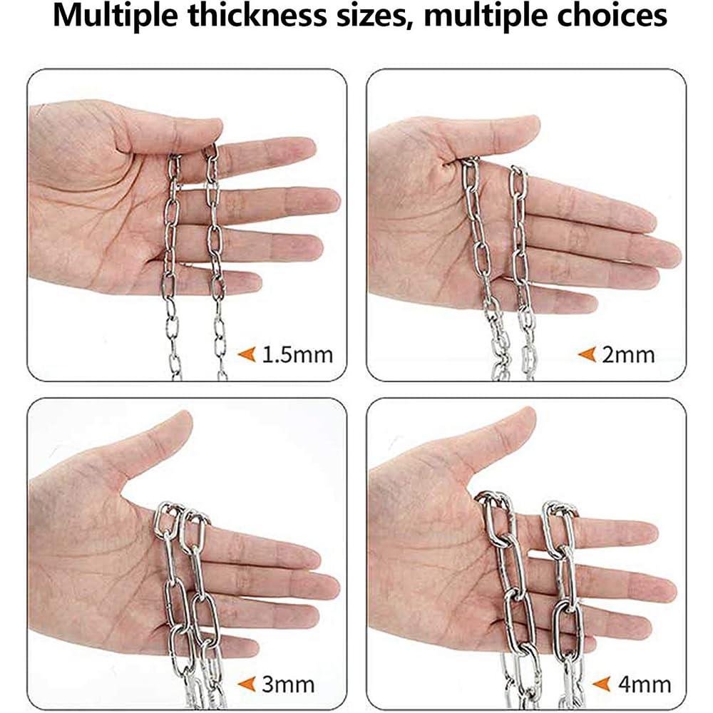 Cadena De Acero Inoxidable 304 para Elevación, Columpio, Barandilla, Secado De Ropa, Diámetro 3Mm,Length 5m