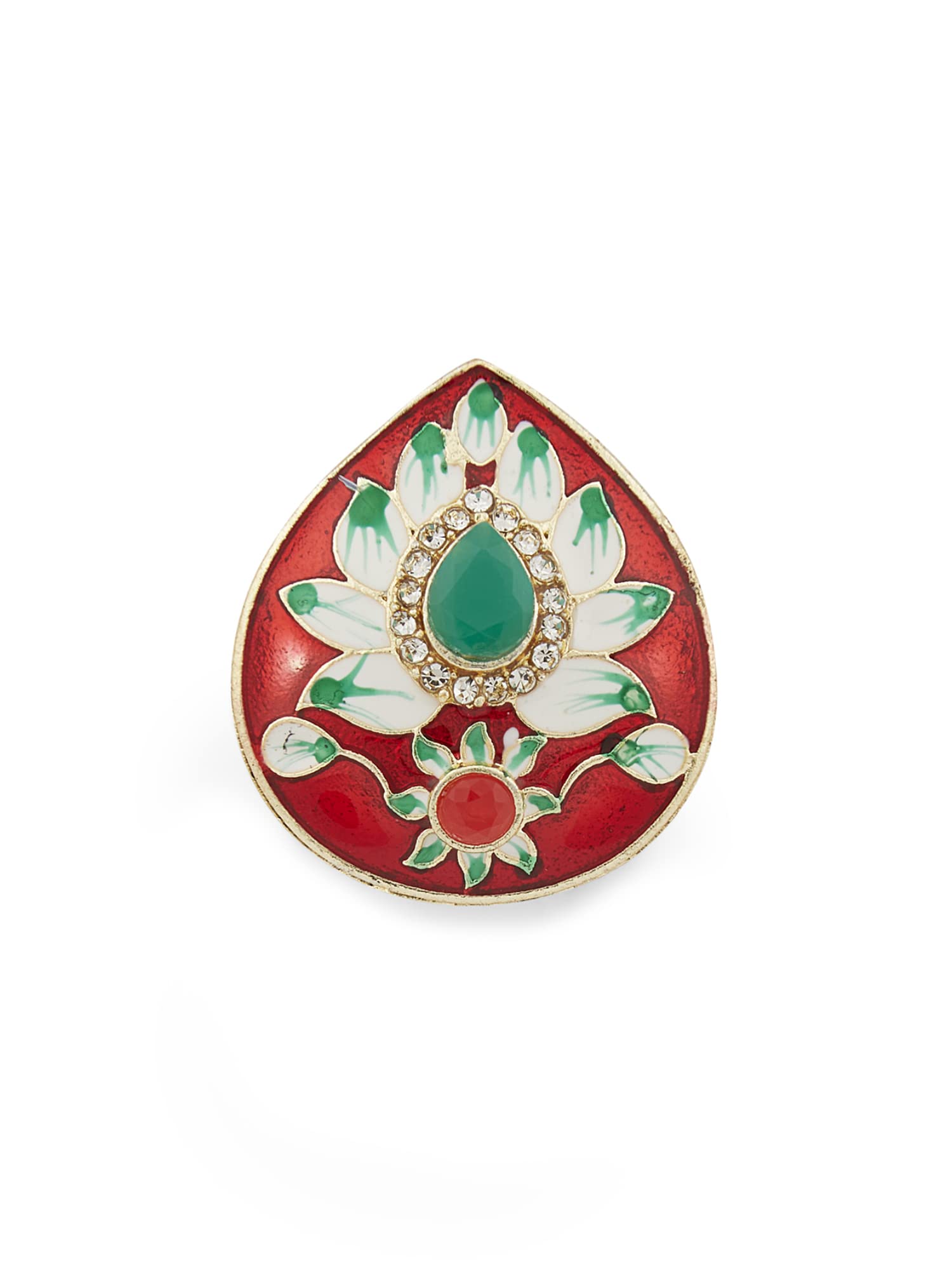 See full amazon price history chart for ZAVERI PEARLS Red & Green Meenakari Floral Design Ethnic Adjustable Ring For Women-ZPFK13181 ZAVERI PEARLS Red & Green Meenakari Floral Design Ethnic Adjustable Ring For Women-ZPFK13181 (B09ZNSSMBR) Amazon Price History, Amazon Price Tracker