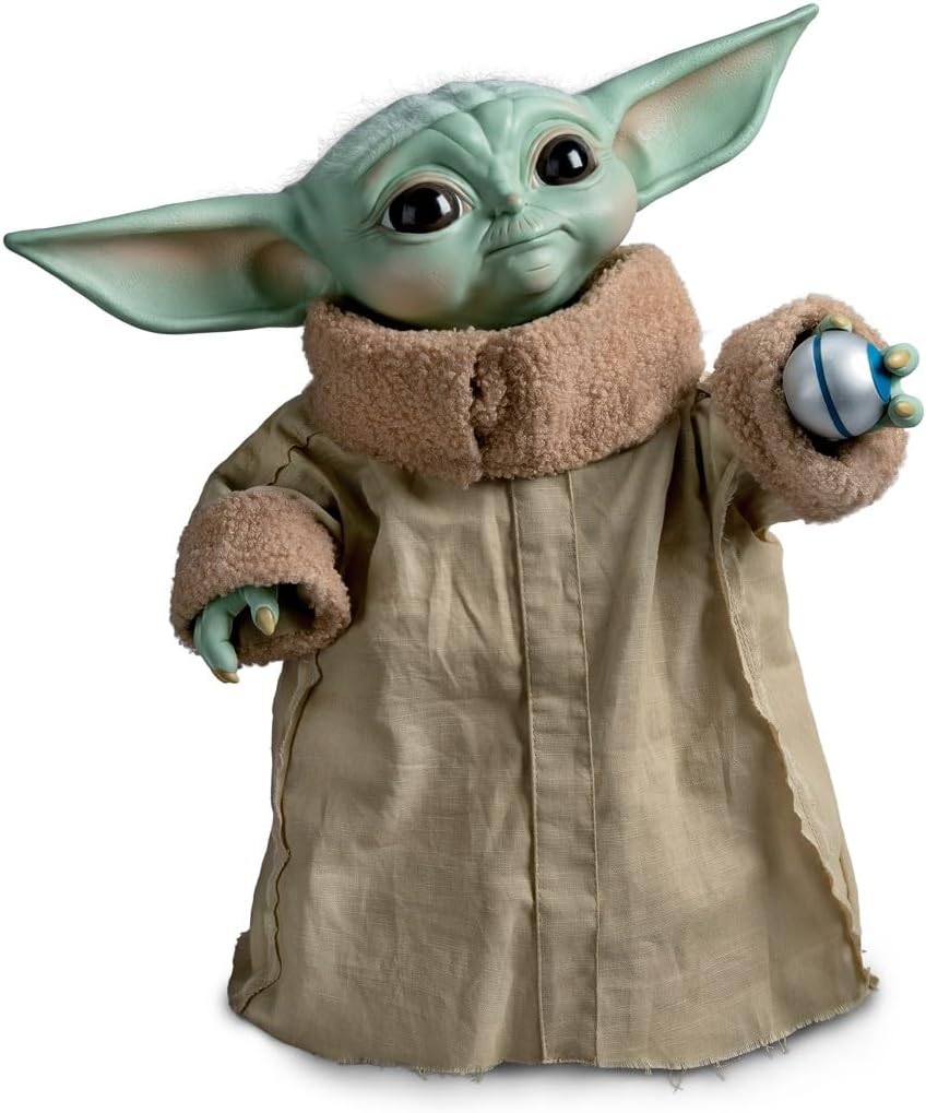 The Ashton-Drake Galleries Star Wars Grogu Collector's Edition Portrait Figure, 15.4" H, 1:1 Scale, Poseable Head, The Child
