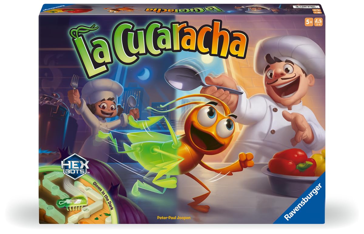 Ravensburger - La Cucaracha Juego de Mesa 5 Años | Juego Mesa 5 Años Que Brilla en la Oscuridad | Juegos De Mesa Niños de Cucarachas | Juegos Mesa en Español | Regalos para Niños