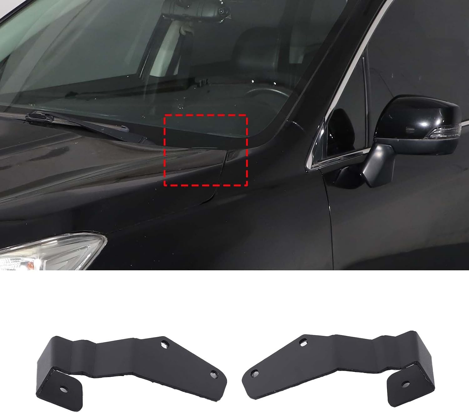 PIUGILH Ditch Light Brackets Hood Mount Brackets Compatible with Subaru Forester 2013-2018 Accessories, Car Offroad LED Pod Light Work Light