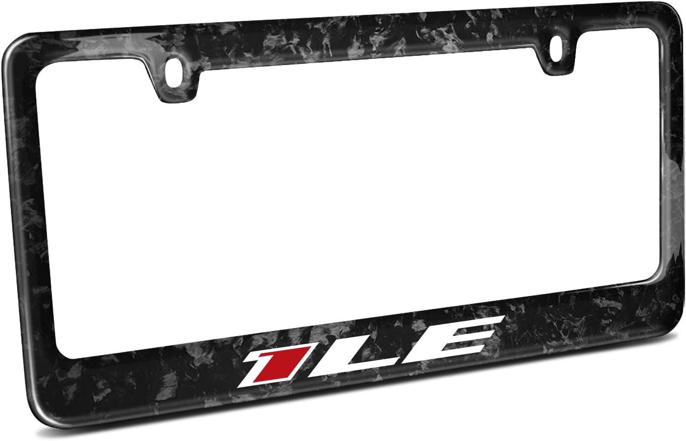 iPick Image for - Chevrolet Camaro 1LE Logo Real Black Forged Composite Carbon Fiber License Plate Frame