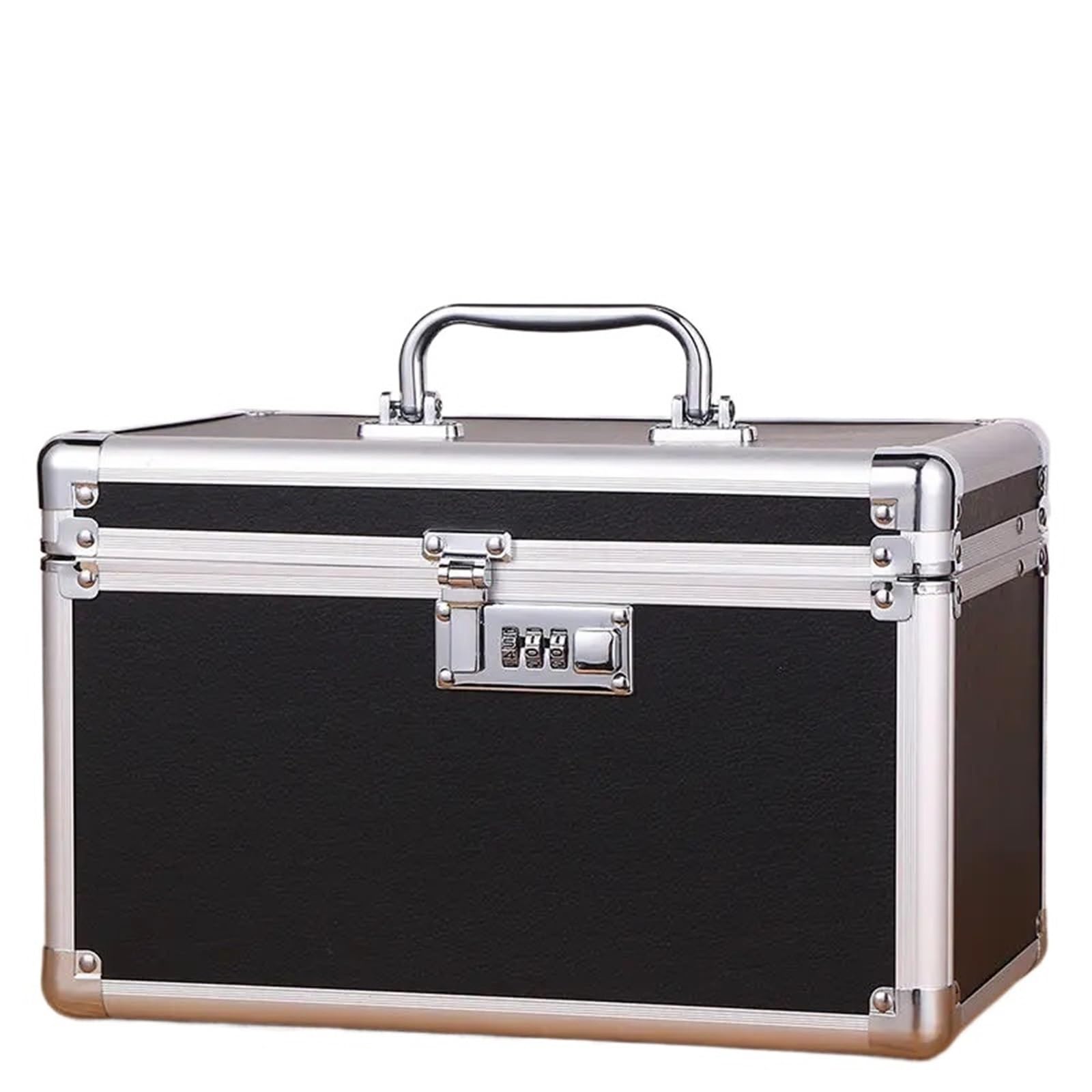 Porta Smalti Organizer Beauty Makeup Box Artist Cosmetici professionali Custodie for trucco for unghie Cassetta degli attrezzi multistrato Borsa for valigia(Black)